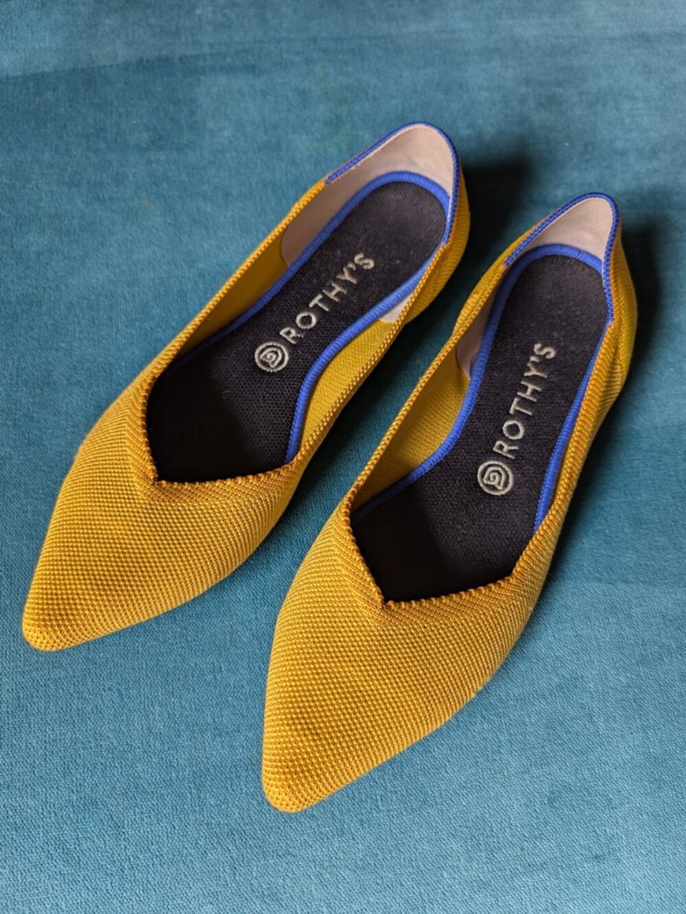 Rothy’s The Point Flats in Marigold Yellow (Size 10.5 W) – Good Condition